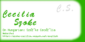 cecilia szoke business card