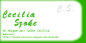 cecilia szoke business card